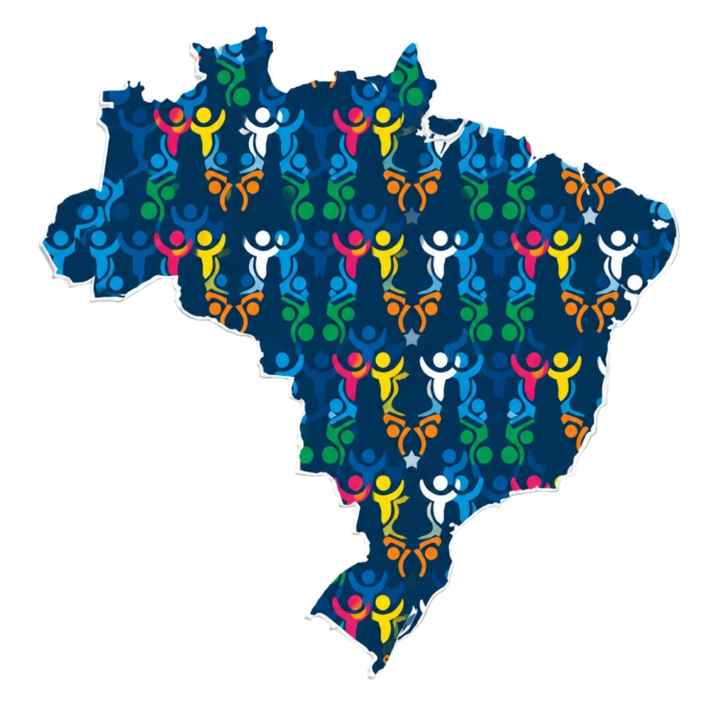 mapa do brasil em azul preenchido com logo da mchaconpro
